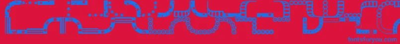 BordermonSeries1 Font – Blue Fonts on Red Background