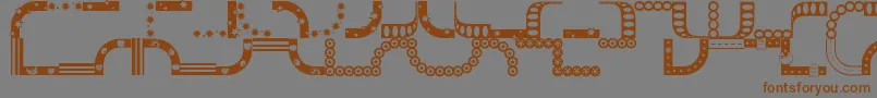 BordermonSeries1 Font – Brown Fonts on Gray Background