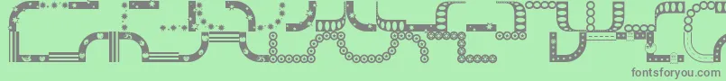 BordermonSeries1 Font – Gray Fonts on Green Background