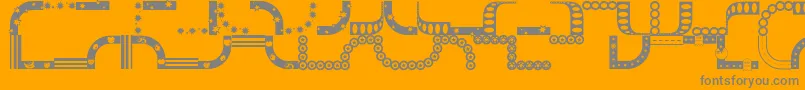 BordermonSeries1 Font – Gray Fonts on Orange Background