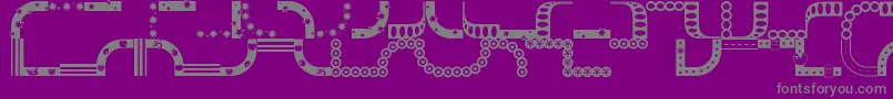BordermonSeries1 Font – Gray Fonts on Purple Background