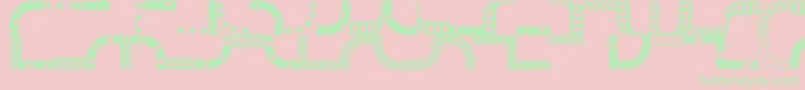 BordermonSeries1 Font – Green Fonts on Pink Background