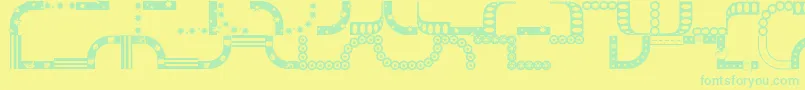 BordermonSeries1 Font – Green Fonts on Yellow Background