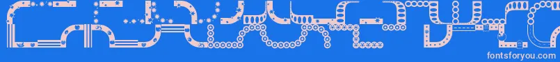 BordermonSeries1 Font – Pink Fonts on Blue Background