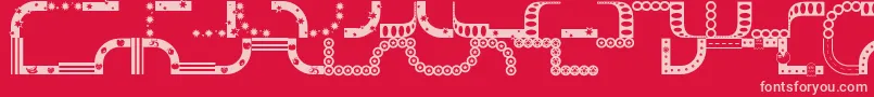 BordermonSeries1 Font – Pink Fonts on Red Background