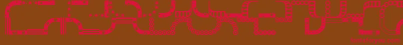 BordermonSeries1 Font – Red Fonts on Brown Background