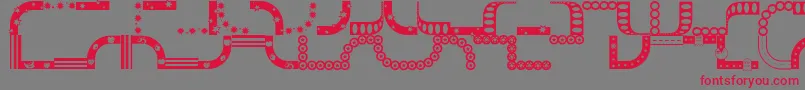 BordermonSeries1 Font – Red Fonts on Gray Background