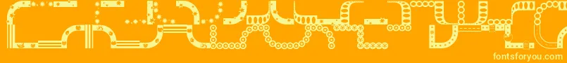 Fonte BordermonSeries1 – fontes amarelas em um fundo laranja