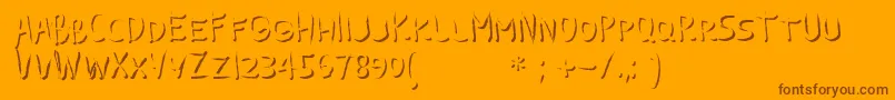 Шрифт GuilinEmboss – коричневые шрифты на оранжевом фоне