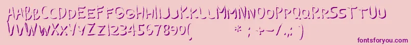 More about GuilinEmboss Font GuilinEmboss Font – Purple Fonts on Pink Background