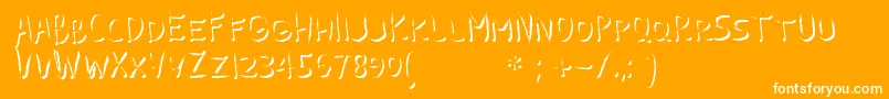 GuilinEmboss Font – White Fonts on Orange Background