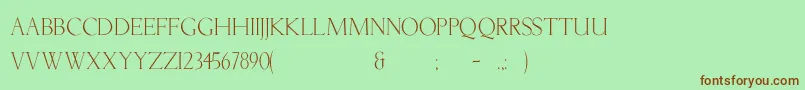 Шрифт Lichtner – коричневые шрифты на зелёном фоне
