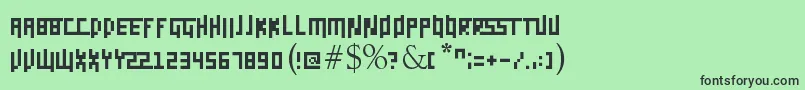 Daggerpix Font – Black Fonts on Green Background