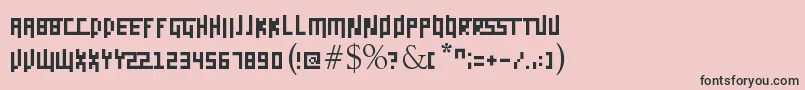 Daggerpix Font – Black Fonts on Pink Background