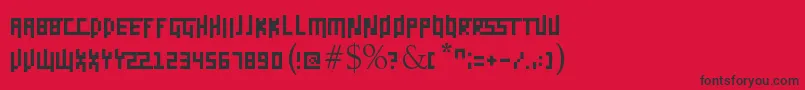 Police Daggerpix – polices noires sur fond rouge