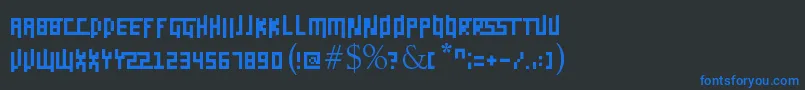 Daggerpix Font – Blue Fonts on Black Background
