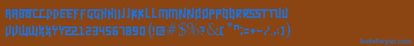 Daggerpix Font – Blue Fonts on Brown Background