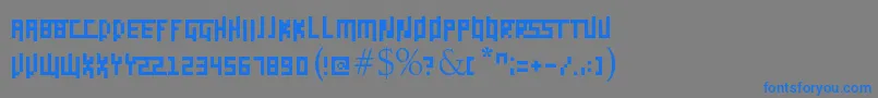 Fonte Daggerpix – fontes azuis em um fundo cinza