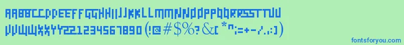 Шрифт Daggerpix – синие шрифты на зелёном фоне