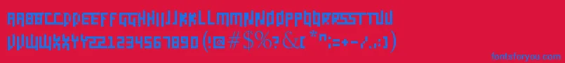 Daggerpix Font – Blue Fonts on Red Background