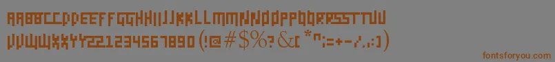 Daggerpix-Schriftart – Braune Schriften auf grauem Hintergrund