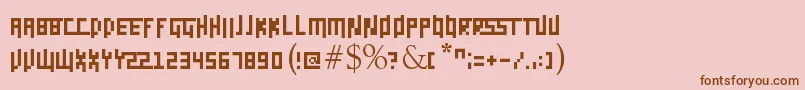 Daggerpix-Schriftart – Braune Schriften auf rosa Hintergrund