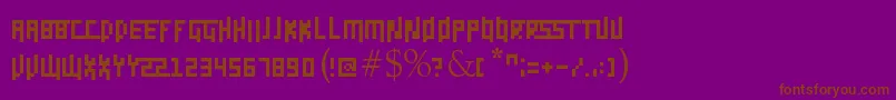 Daggerpix Font – Brown Fonts on Purple Background