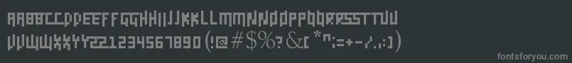 Daggerpix-Schriftart – Graue Schriften auf schwarzem Hintergrund