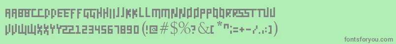 フォントDaggerpix – 緑の背景に灰色の文字