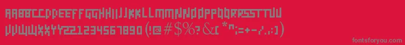 Daggerpix Font – Gray Fonts on Red Background