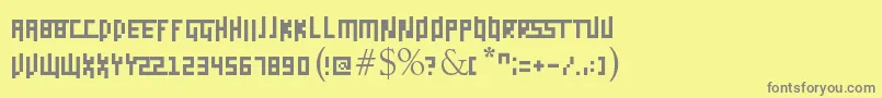 Daggerpix Font – Gray Fonts on Yellow Background