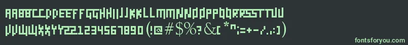 Шрифт Daggerpix – зелёные шрифты на чёрном фоне