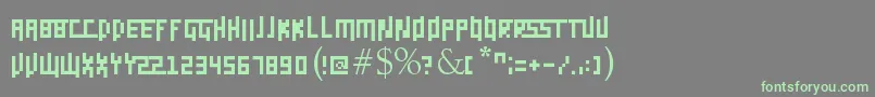 Daggerpix Font – Green Fonts on Gray Background