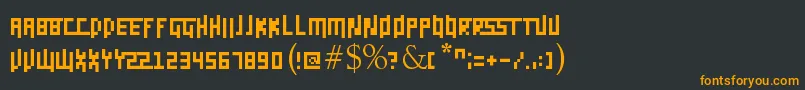 Шрифт Daggerpix – оранжевые шрифты на чёрном фоне