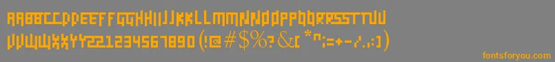 Daggerpix Font – Orange Fonts on Gray Background