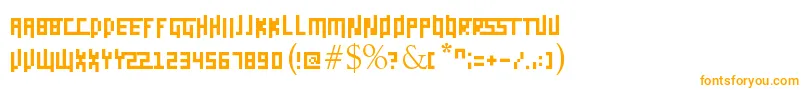 Daggerpix-fontti – oranssit fontit valkoisella taustalla