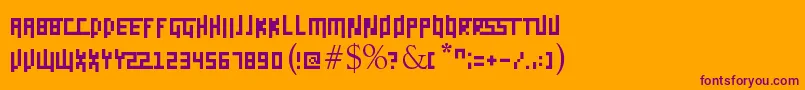 Шрифт Daggerpix – фиолетовые шрифты на оранжевом фоне