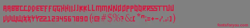 Daggerpix Font – Red Fonts on Gray Background