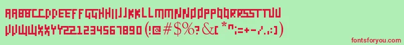 Daggerpix-fontti – punaiset fontit vihreällä taustalla