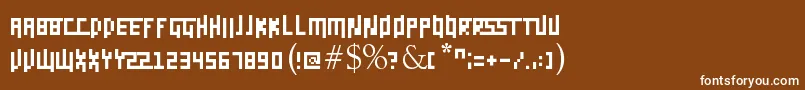 フォントDaggerpix – 茶色の背景に白い文字