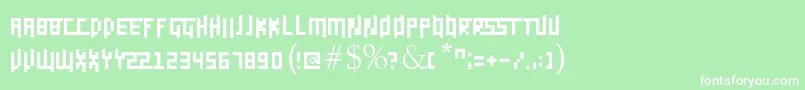 Шрифт Daggerpix – белые шрифты на зелёном фоне