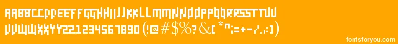 Daggerpix Font – White Fonts on Orange Background