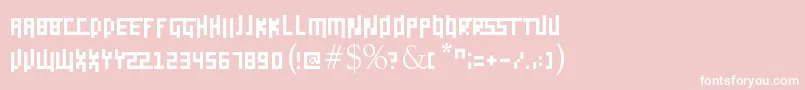 Daggerpix-Schriftart – Weiße Schriften auf rosa Hintergrund