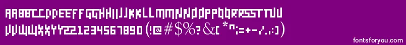 Daggerpix Font – White Fonts on Purple Background