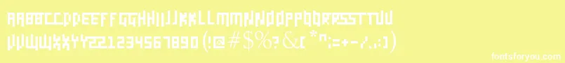 Daggerpix Font – White Fonts on Yellow Background