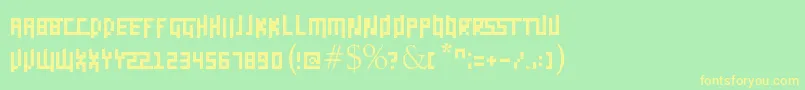 Daggerpix Font – Yellow Fonts on Green Background