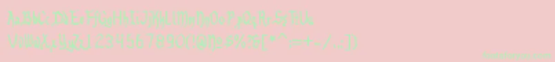 Benegraphic Font – Green Fonts on Pink Background