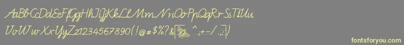 BienchenB-fontti – keltaiset fontit harmaalla taustalla