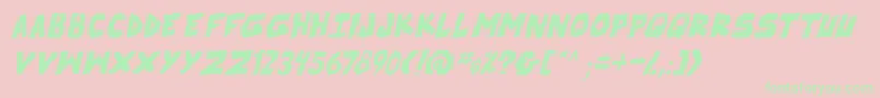 SkrunchItalic-Schriftart – Grüne Schriften auf rosa Hintergrund