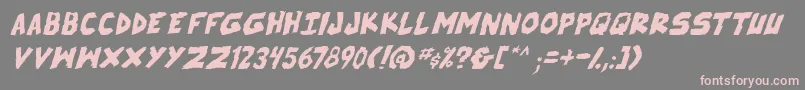 More about SkrunchItalic Font SkrunchItalic Font – Pink Fonts on Gray Background